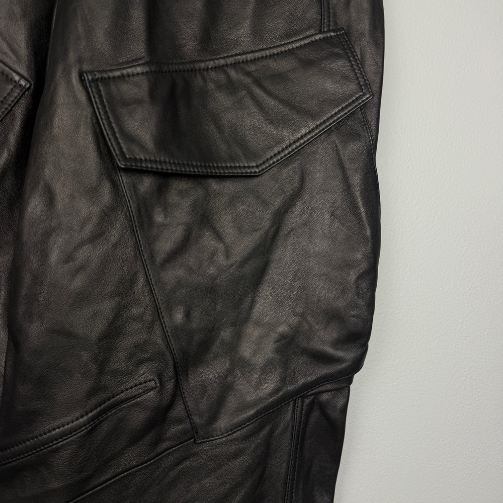 Dion Lee Lamb Leather Straight Wide Leg Pocket Cargo Pants - Picture 7 of 11